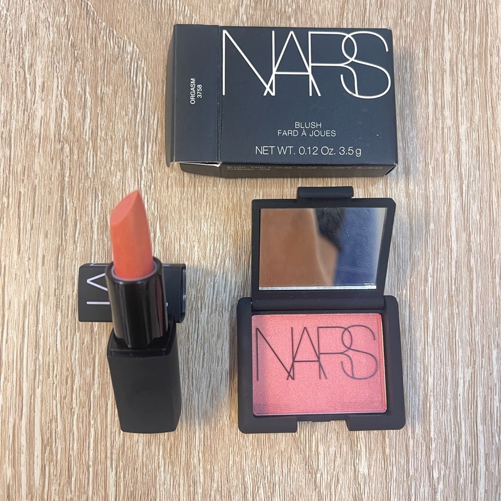 NARS mini Orgasm blush and lipstick set